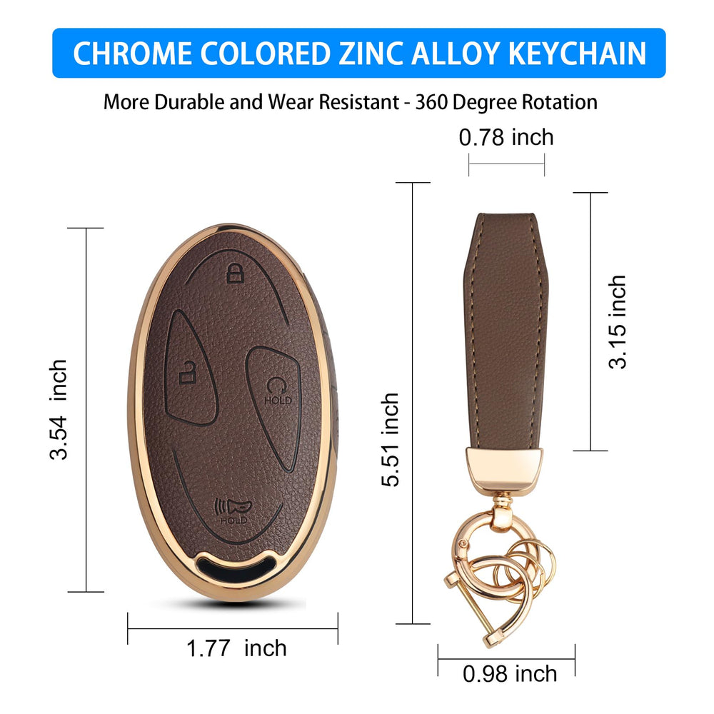 QBUC Hyundai key fob cover provides a 1:1 fit while preserving signal transmission.