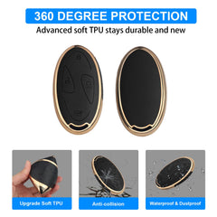 Package includes key fob cover, keychain, and mini screwdriver for QBUC Hyundai