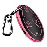 QBUC Hyundai Kona key fob cover pink front view showing stylish protection