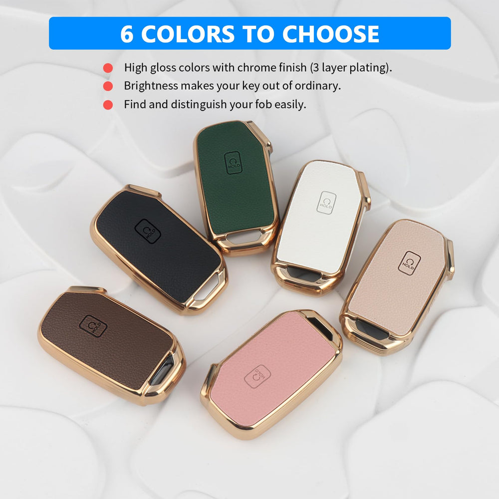 QBUC Kia key fob cover durable finish resists fingerprints