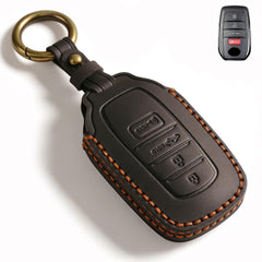 QBUC leather key fob cover for Toyota Tundra with premium protection and style.