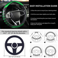 QCYP steering wheel cover universal fit for 14-15 inch wheels across vehicles