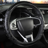 QCYP steering wheel cover showing anti-slip grip for secure handling.