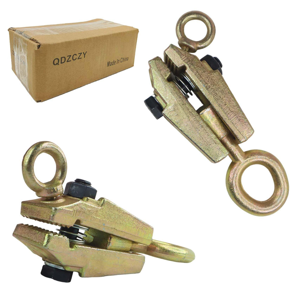 QDZCZY 2-pack auto body pull clamp in top-pull setup for tight spaces