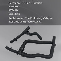 QFISH heater hose supply and return for Dodge Journey—precise fit