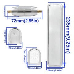 QGHAUC corrosion-resistant finish keeps mirror looking new.