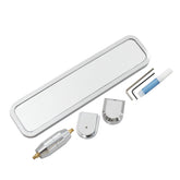 QGHAUC pivot ball mirror in polished aluminum for stable rear view.
