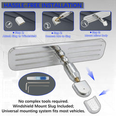 QGHAUC universal-fit interior rear-view mirror for most vehicles.