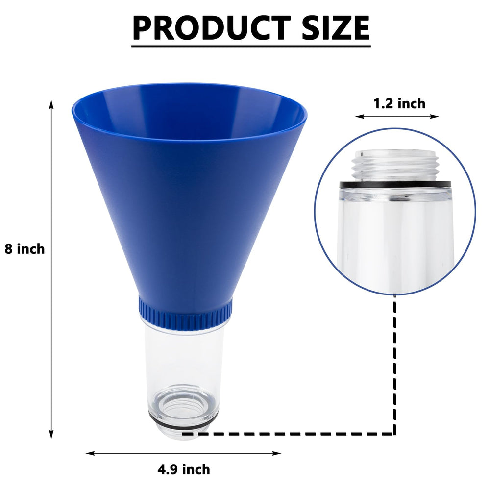 QHDSGZS spill-free funnel assembly supports hands-free operation during maintenance.