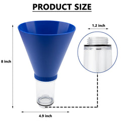 QHDSGZS spill-free funnel assembly supports hands-free operation during maintenance.