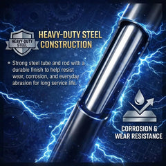 QiMox extended-length struts demonstrate 15.83 inch reach for easy access.