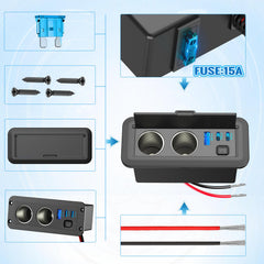 Qidoe 15A fuse protection keeps circuits safe during use