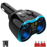Qidoe 5-in-1 smart charger powering five devices on the road