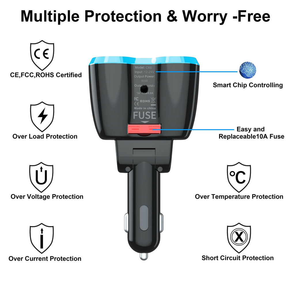 Qidoe blue LED socket light helps locating ports at night