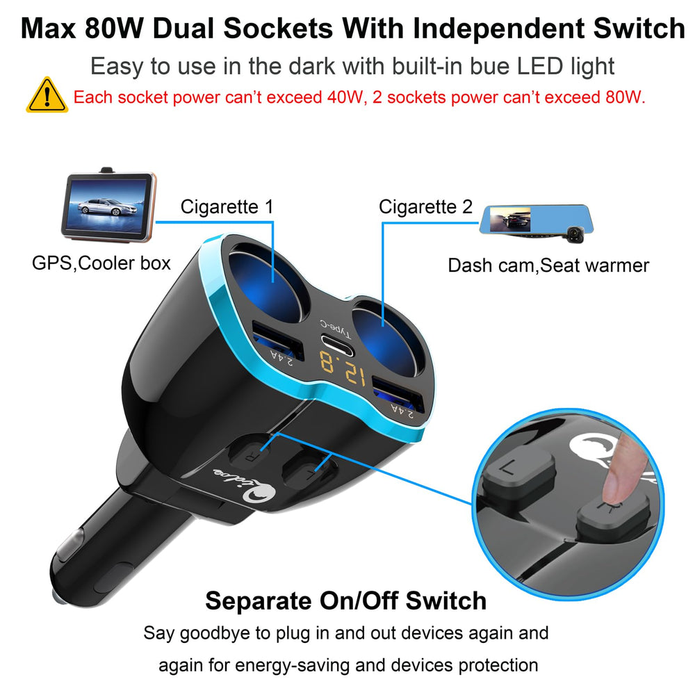 Qidoe LED voltmeter display helps monitor battery health while driving