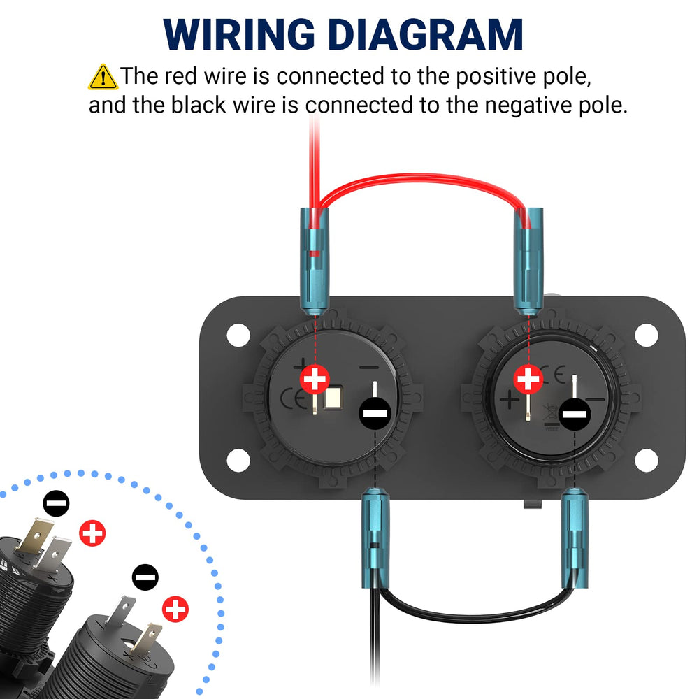 Qidoe LED voltmeter and power switch for clear status checks