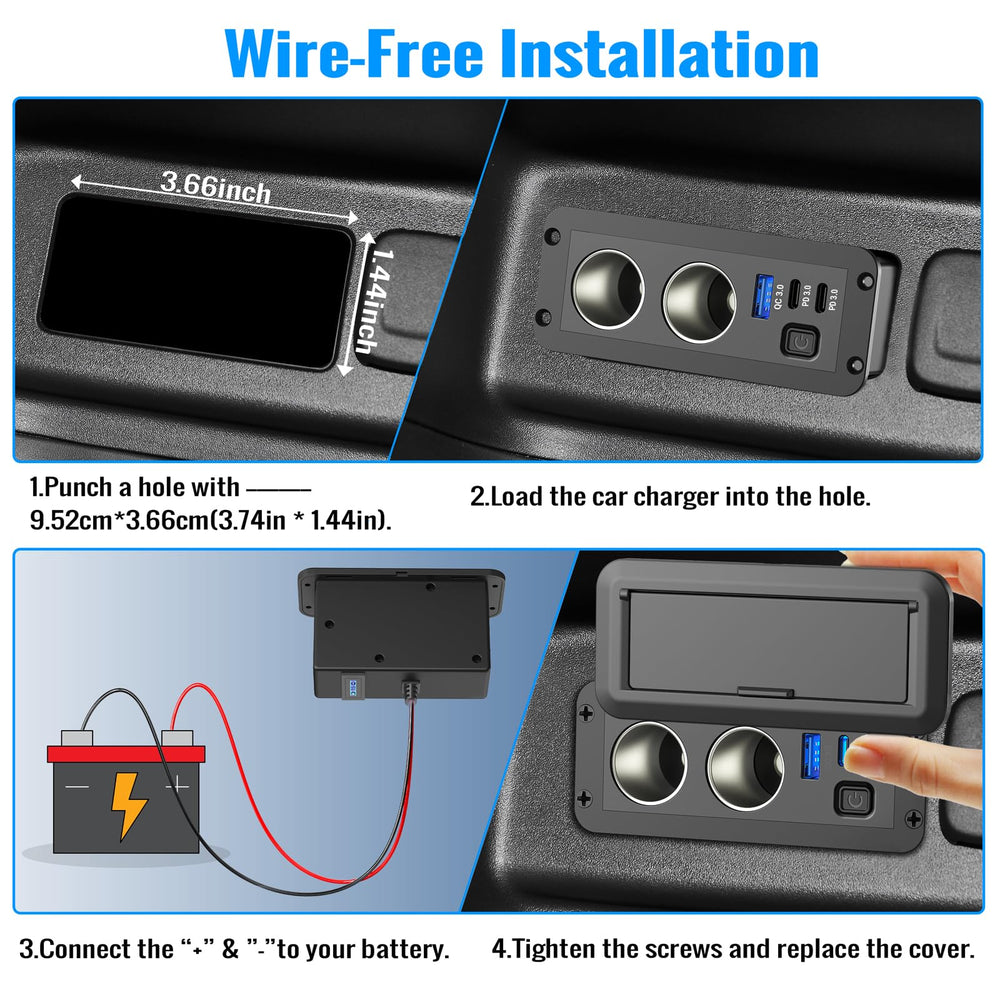 Qidoe marine-compatible 12V panel for boats and RVs