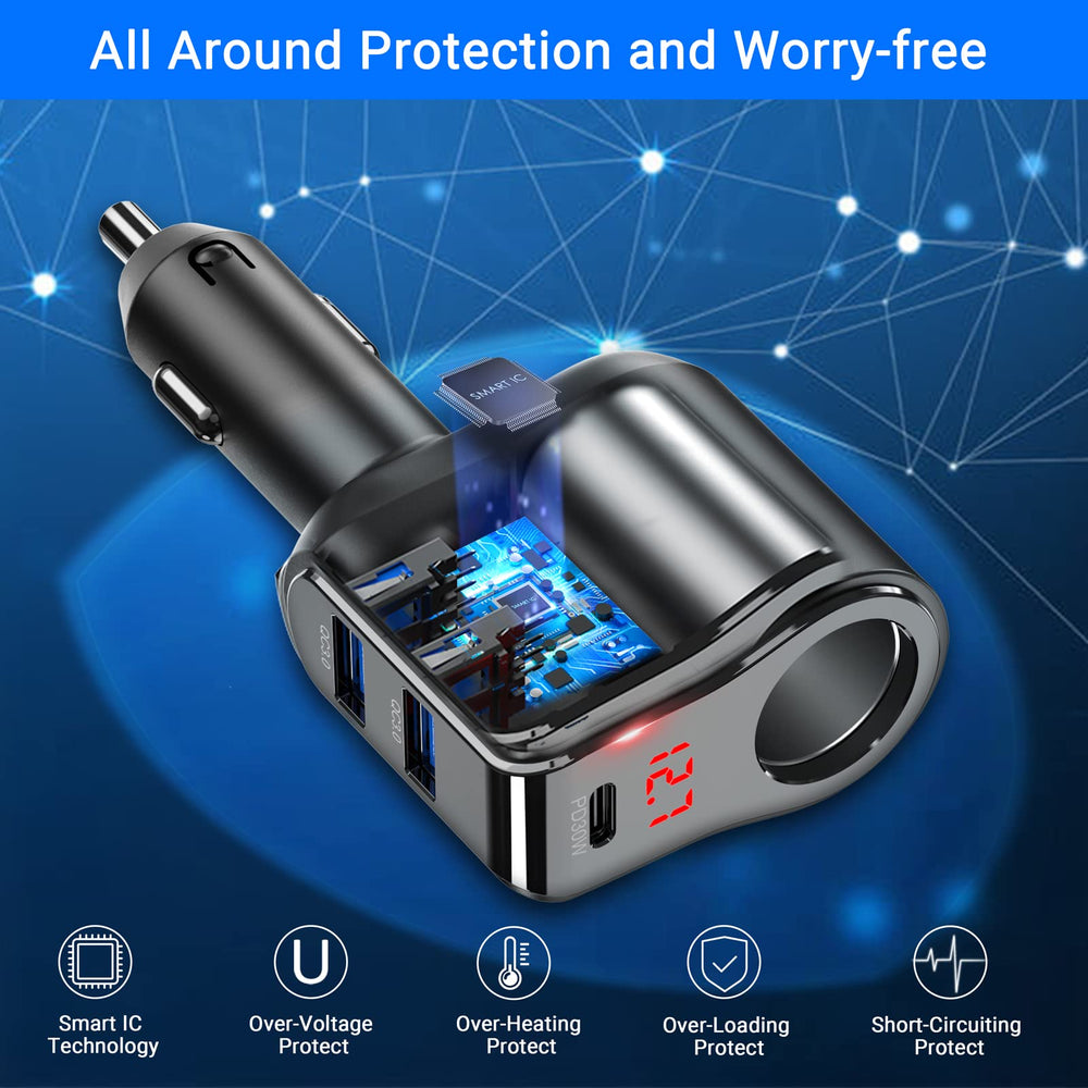 Smart IC safety protections prevent short circuits and overheating.