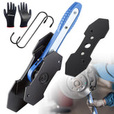 QIFEIOSHI brake caliper tool with 360° ratchet enables smooth one-handed piston compression.