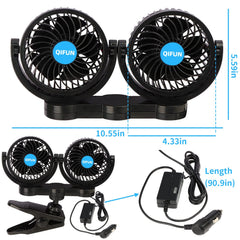 QIFUN car fan stepless speed control enables tailored wind