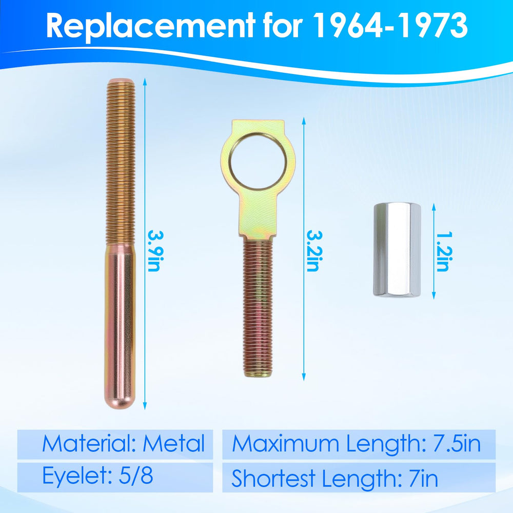Qiilu adjustable push rod length 7 to 7.5 inches for precise brake pedal alignment.