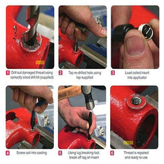 Qiilu M4 Helicoil kit includes screw sockets for quick installation.