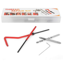 Qiilu M4 Helicoil kit tap tool ensures accurate thread cutting.