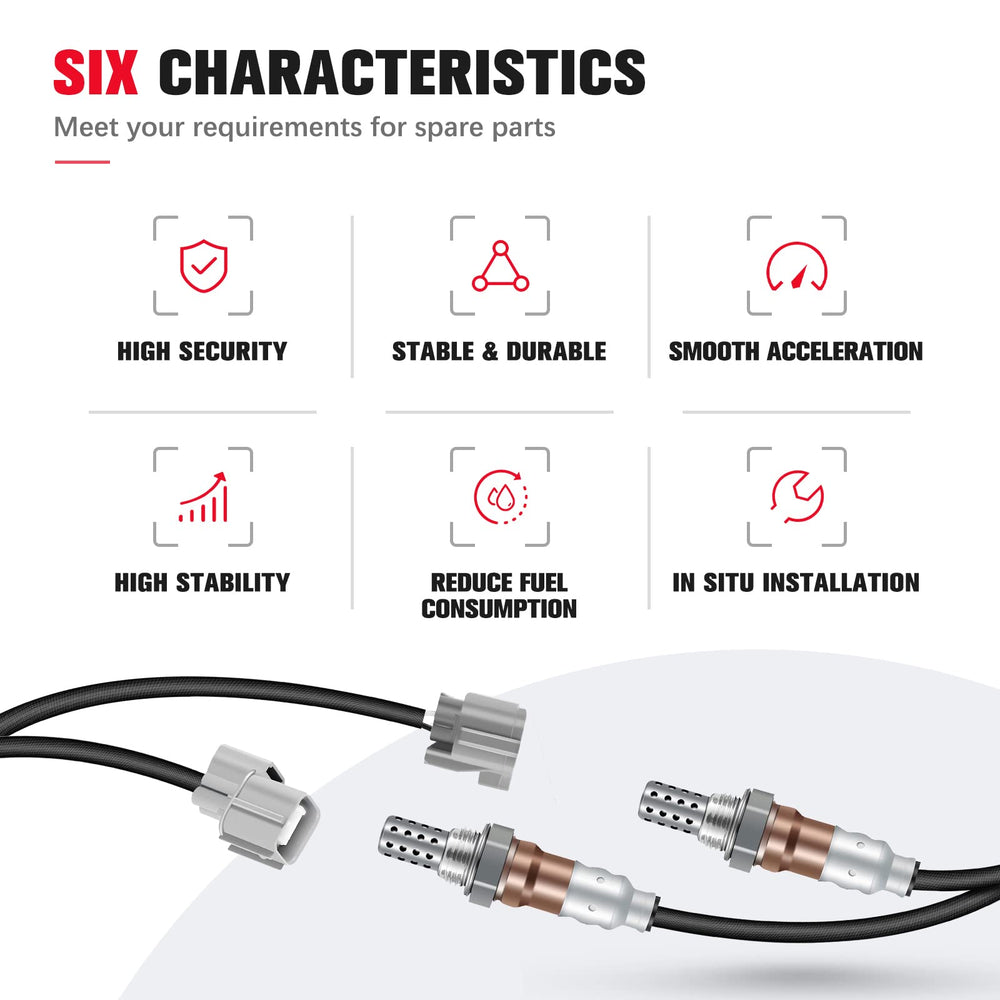 QIJIAUTO packaging and components for SG336 SG1861 O2 sensor set.