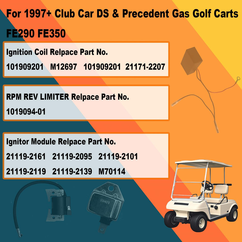 QINLANAP golf cart ignition kit; three-part replacement for easy maintenance