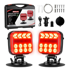 QINOJA wireless trailer light with a strong magnet for quick mounting