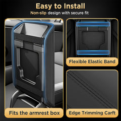 QINQINTU anti-scratch center console cover guards against daily hazards.