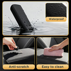 QINQINTU easy-install armrest cover uses elastic bands for tool-free fit.
