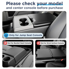 QINQINTU F-Series center console tray fits Ford F-Series jump seat models for tidy storage.