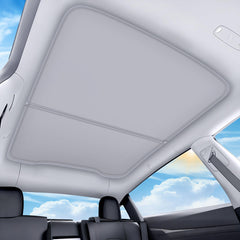 QINQINTU glass roof sunshade for Model Y Juniper fit with snug contours