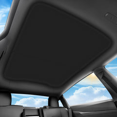 QINQINTU glass roof sunshade for Tesla Model Y Juniper fits perfectly for no light leakage.