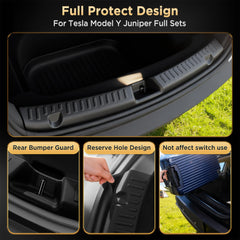 QINQINTU juniper model-y door sill guard; OEM-like protection and easy installation.