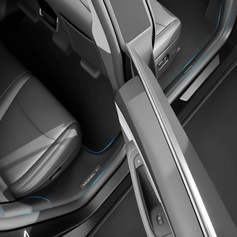 QINQINTU bumper guard for Tesla Model Y Juniper adds anti-kick protection