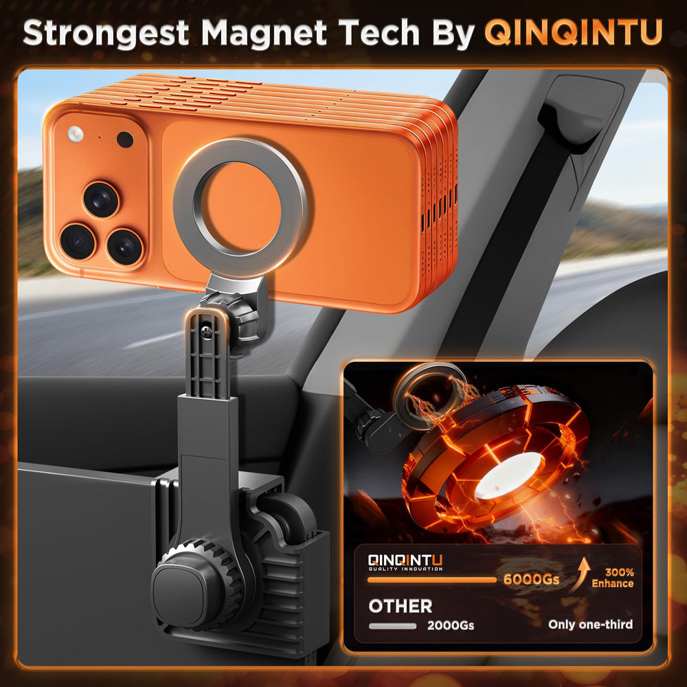 QINQINTU Tesla mount delivers OEM-perfect fit for Model Y and Model 3 interiors.
