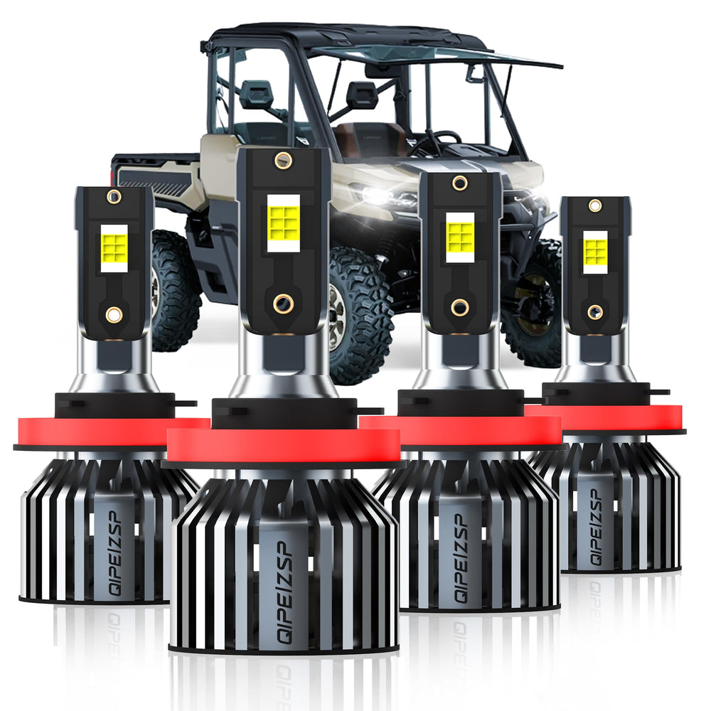 QIPEIZSP Defender front view bulbs 6000K brightness for clear nighttime visibility