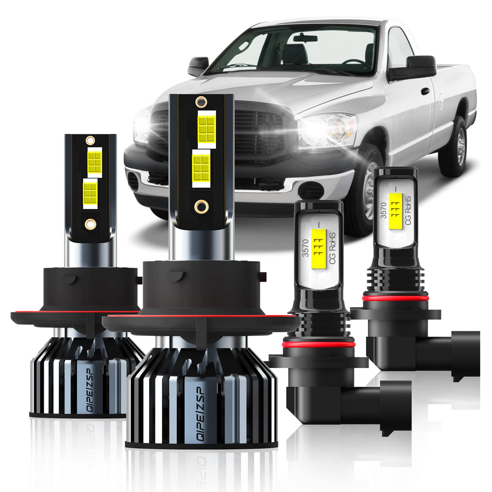 QIPEIZSP 9008/H13 headlight bulbs for Dodge Ram providing clearer night driving