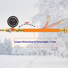 QiuLovesYT Brass RV Winterizing Kit adapter with threads for universal compatibility