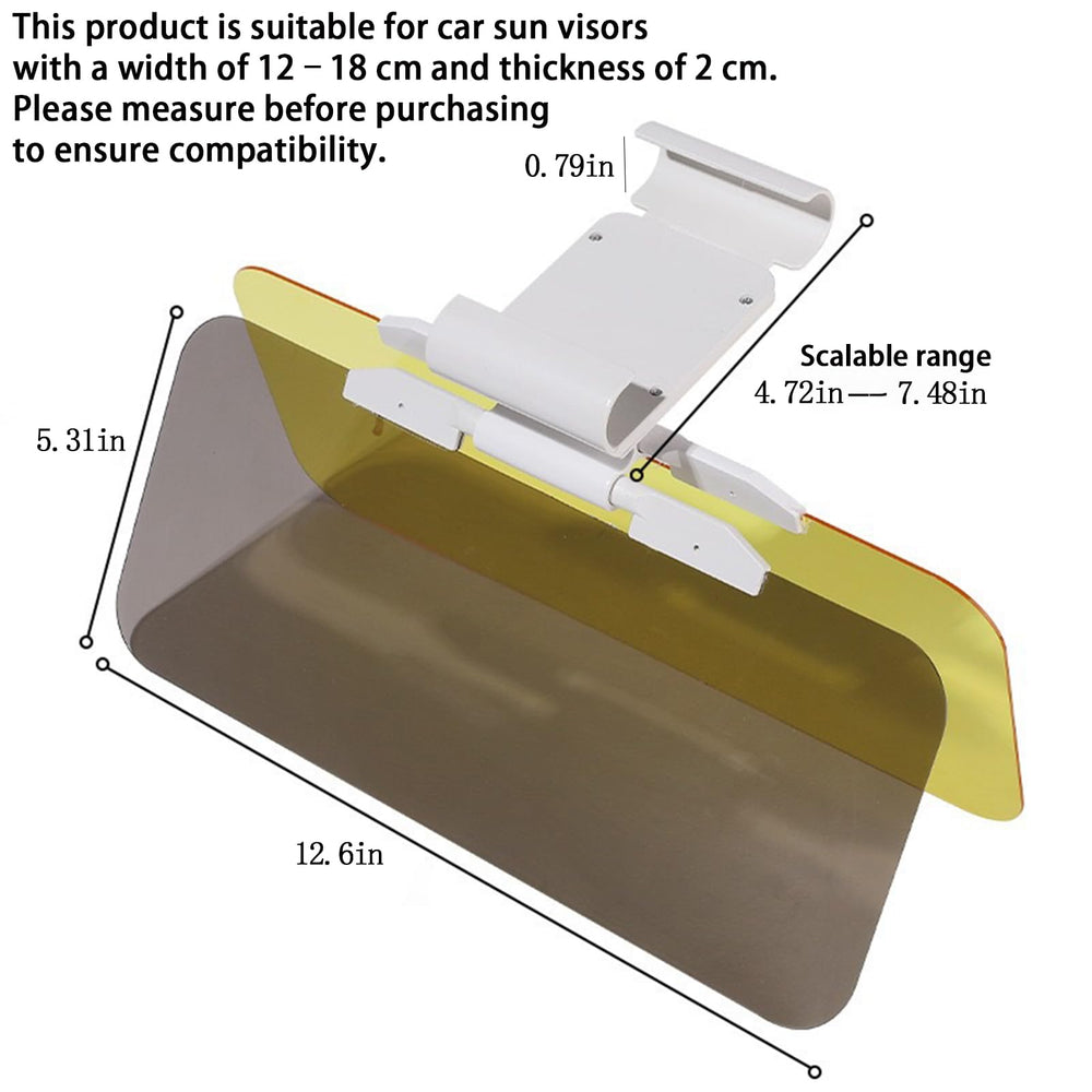 Qiyue visor extender daytime UV block for clear daytime driving