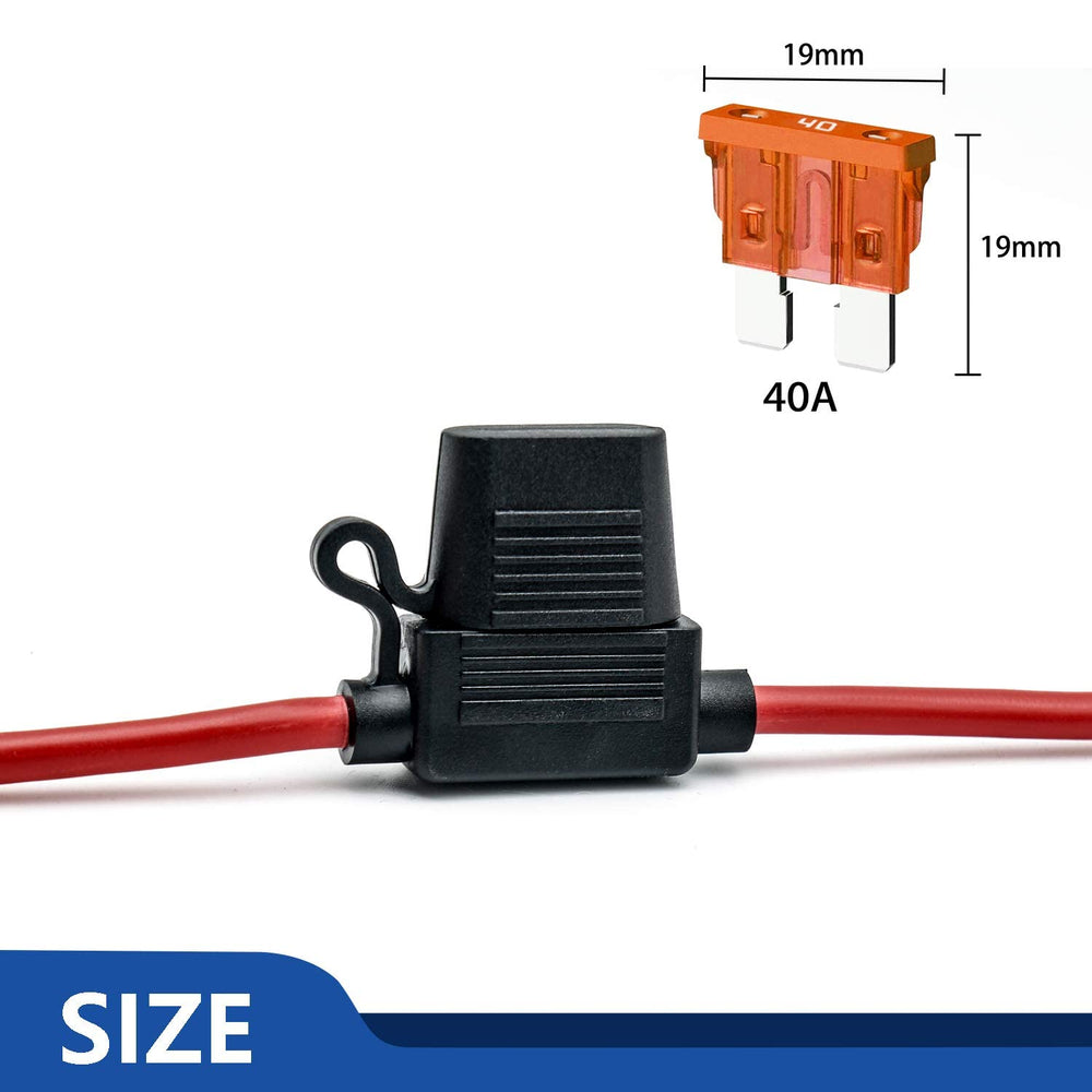 Qizpcer inline fuse holder compatible with ATC/ATO blade fuses
