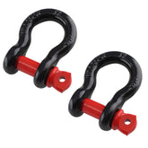 Qjaiune 5/8 inch D ring shackle with universal design for towing