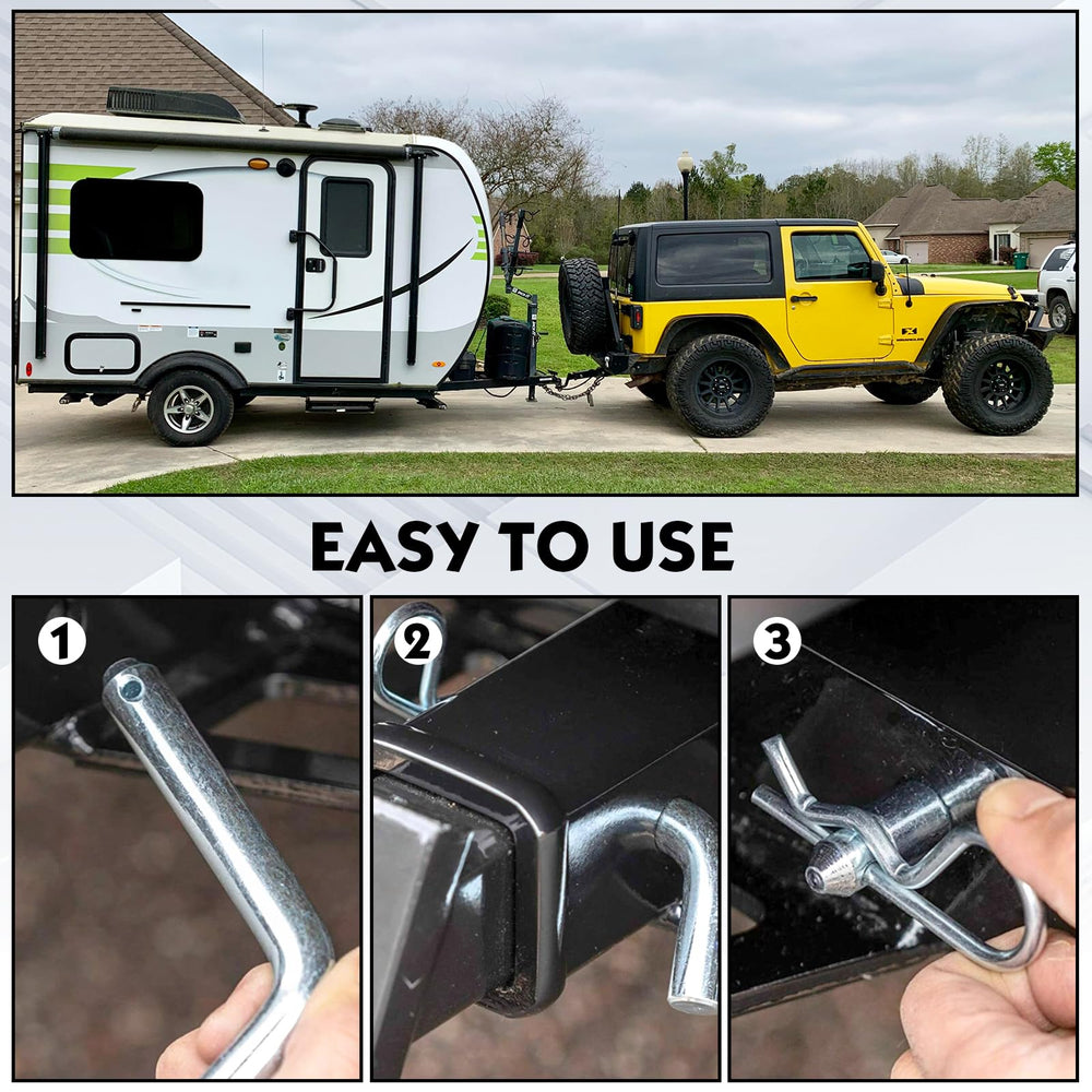 Qjaiune compatible with 2-inch and 2-1/2-inch receivers for versatility