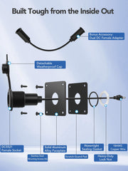 QKJCE Starlink Mini rear seal gasket prevents water leaks