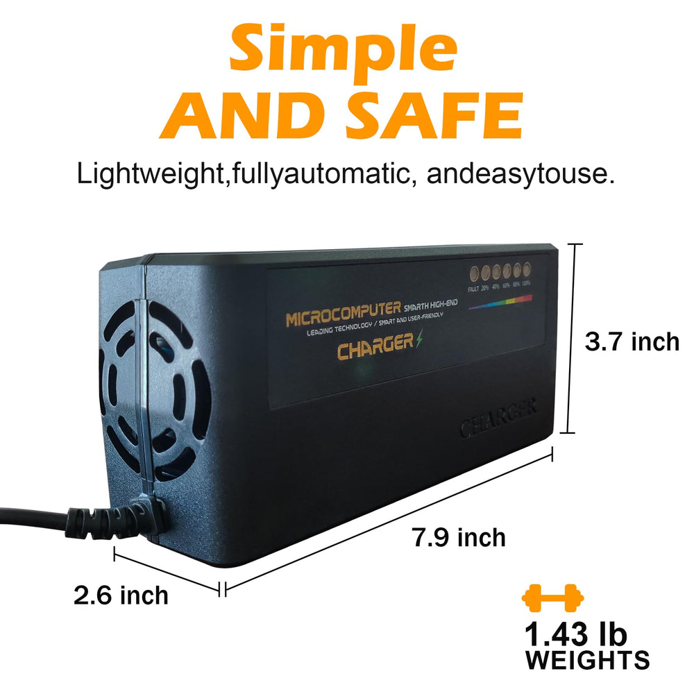 QKR charger used with golf cart for ready-to-drive charging.