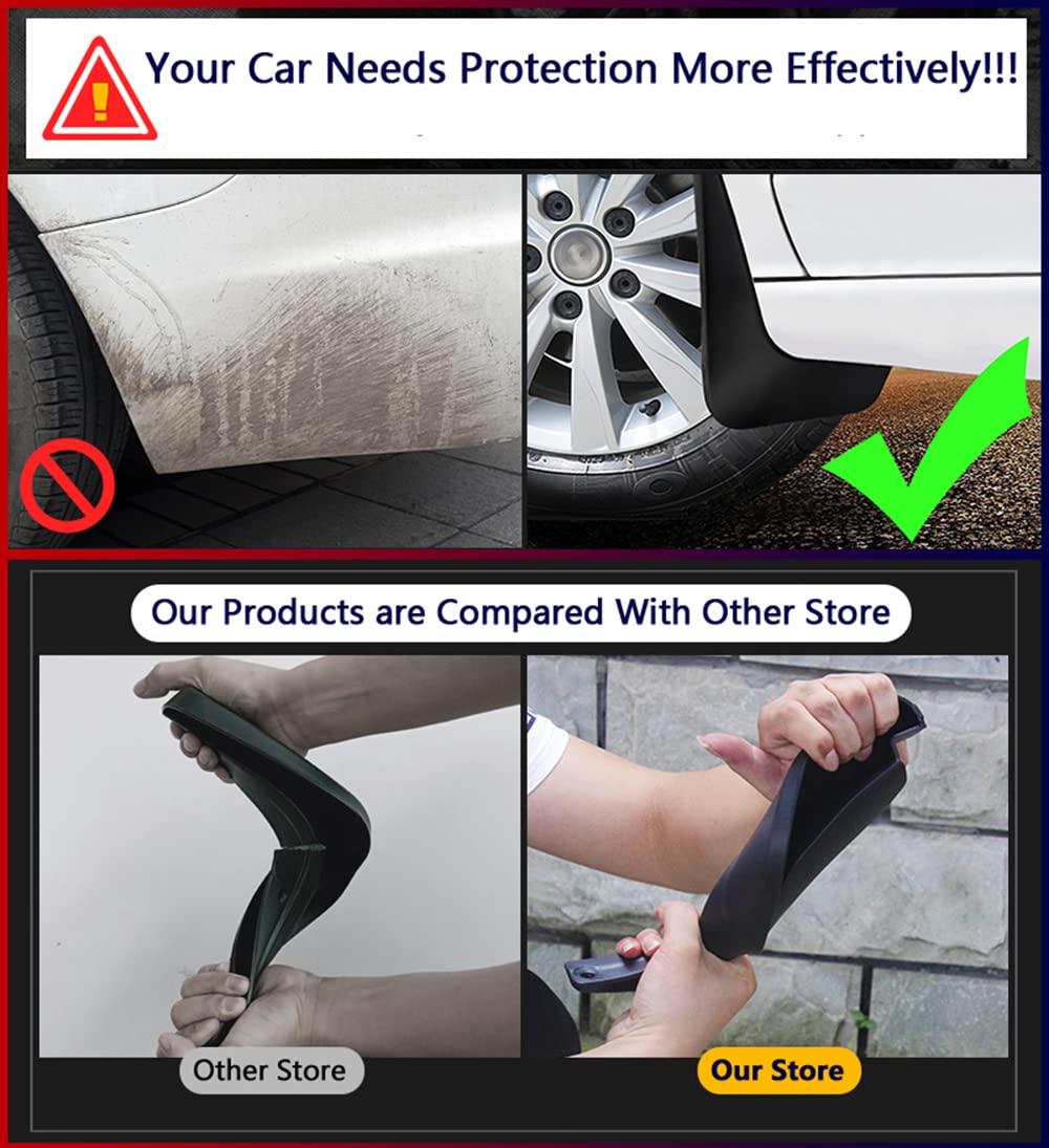 QKUDNGHY Corolla mudguard kit reduces dirt during wet commutes.