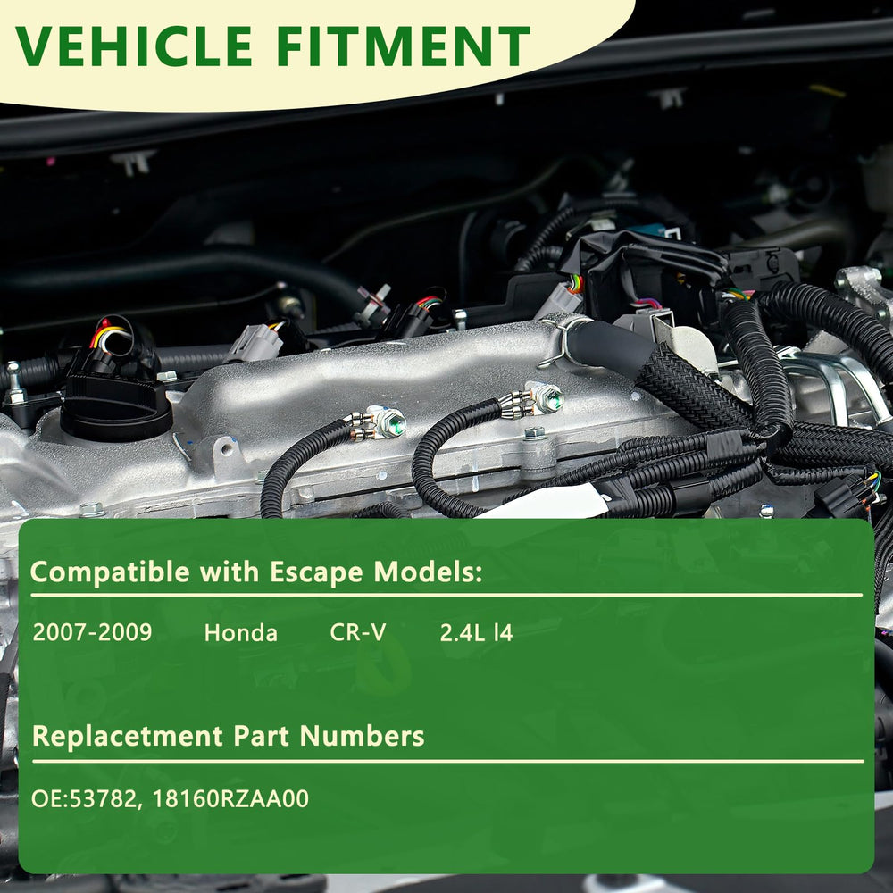QKVBKAU catalytic converter Honda CR-V side profile showing durable stainless steel body
