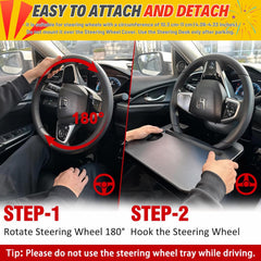 Qlhshop Car Desk Mount Easy Install fits between console and seat for quick setup.